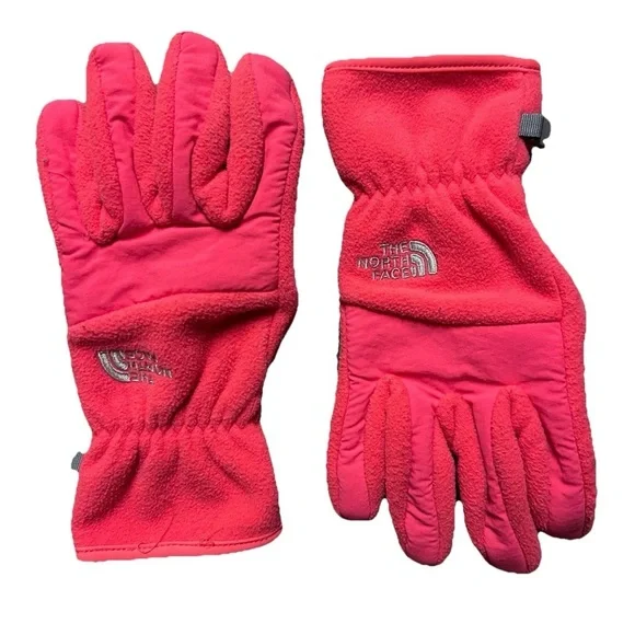 Women’s The North Face Pink Fleece Tech Gloves Size Small - Picture 2 of 4